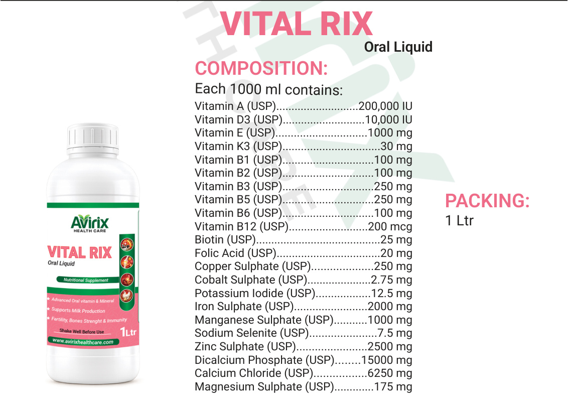VITAL RIX product information sheet