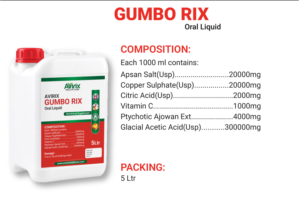 GUMBO RIX product information sheet