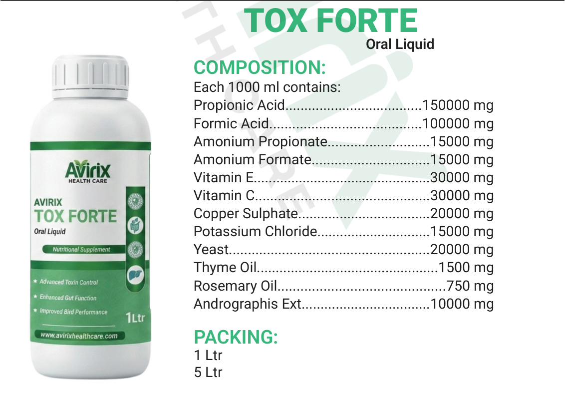 TOX FORTE product information sheet